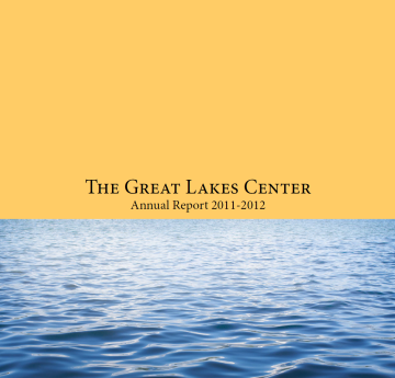 cover of PDF Great Lakes Center Annual Report 2011-2012