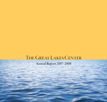 cover of PDF Great Lakes Center Annual Report 2007-2008