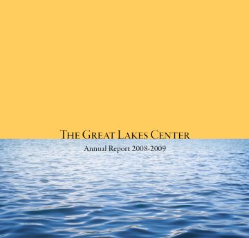 cover of PDF Great Lakes Center Annual Report 2008-2009