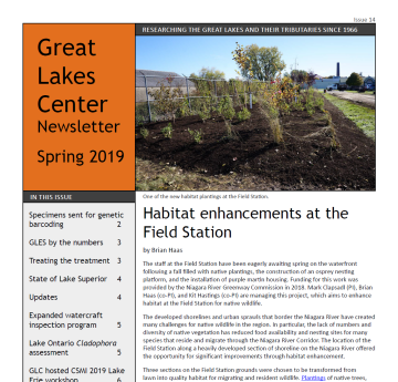 cover of PDF Great Lakes Newsletter Spring 2019