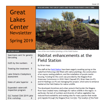 cover of PDF Great Lakes Newsletter Spring 2019