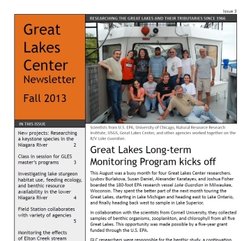 cover of PDF Great Lakes Newsletter Fall 2013