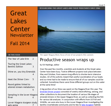 cover of PDF Great Lakes Newsletter Fall 2014