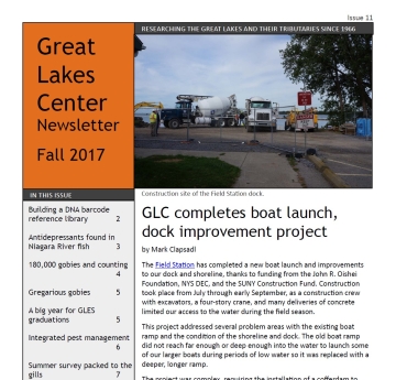 cover of PDF Great Lakes Center Newsletter Fall 2017