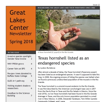 cover of PDF Great Lakes Center Newsletter Spring 2018