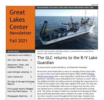 cover of PDF Great Lakes Center Newsletter Fall 2021