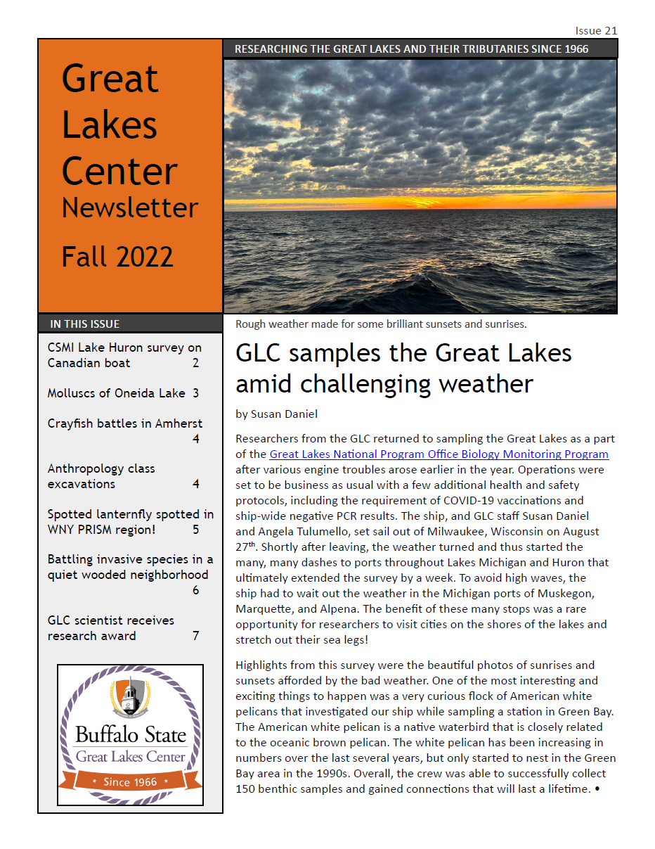 first page of the Fall 2022 GLC newsletter